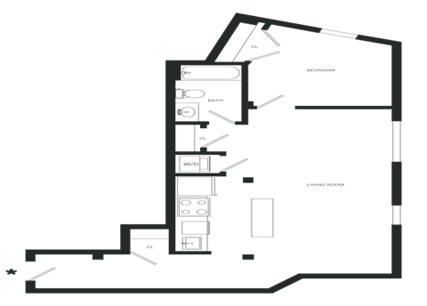 Dream Floor Plan | 714 Sq. Ft. at Mayton Transfer Lofts, Virginia, 23803